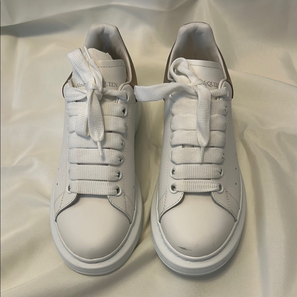 Alexander McQueen White Lace-Up Sneakers (used)
